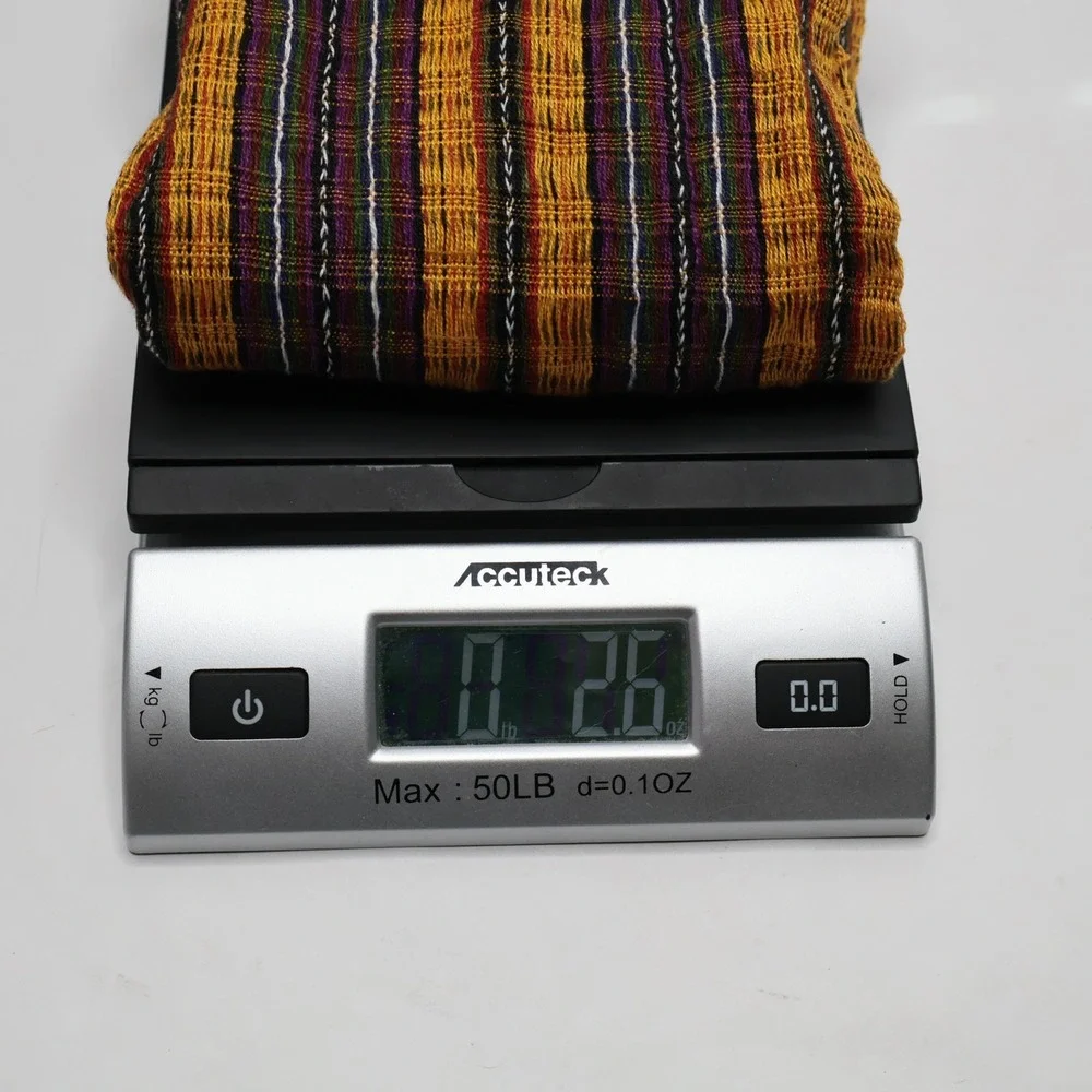 Unbranded Handwoven Striped Scarf Yellow Purple Green Boho Artisan‎ Accessory